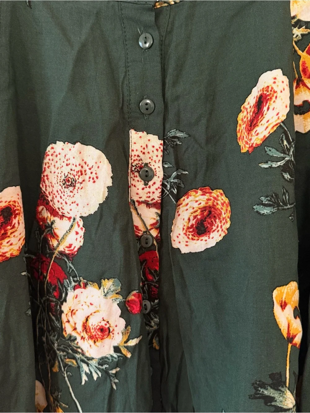 Urban Outfitters Floral A-Line Midi Skirt Size S